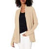 image:imageCable Stitch Womens LongSleeve RibKnit Cardigan with Thumbhole Open Front Oversized Loose Sweater Coat XSmall Warm Ivory